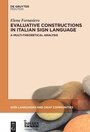 Cover: Evaluative Constructions in Italian Sign Language (LIS) - De Gruyter Mouton