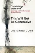 Cover: This Will Not Be Generative - Cambridge University Press