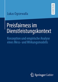 Abbildung von: Preisfairness im Dienstleistungskontext - Springer Gabler