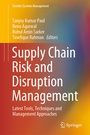 Cover: Supply Chain Risk and Disruption Management - Springer