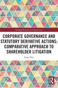 Abbildung von: Corporate Governance and Statutory Derivative Actions - Routledge
