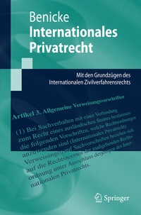 Abbildung von: Internationales Privatrecht - Springer