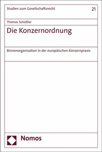 Abbildung von: Die Konzernordnung - Nomos