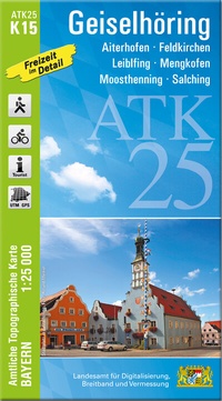 Abbildung von: ATK25-K15 Geiselhöring (Amtliche Topographische Karte 1:25000) - Landesamt für Digitalisierung, Breitband und Vermessung, Bayern