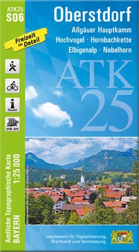 Abbildung von: ATK25-S06 Oberstdorf (Amtliche Topographische Karte 1:25000) - Landesamt für Digitalisierung, Breitband und Vermessung, Bayern