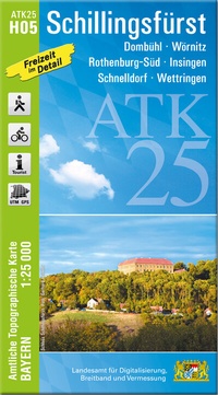 Abbildung von: ATK25-H05 Schillingsfürst (Amtliche Topographische Karte 1:25000) - Landesamt für Digitalisierung, Breitband und Vermessung, Bayern