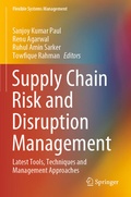 Cover: Supply Chain Risk and Disruption Management - Springer