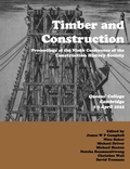 Cover: Timber and Building Construction - Construction History Society