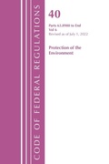Bild: Code of Federal Regulations, Title 40 Protection of the Environment 63.8980-End, Revised as of July 1, 2022, Volume 6 - Bernan Press