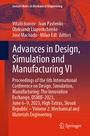 Cover: Advances in Design, Simulation and Manufacturing VI - Springer
