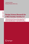 Cover: Design Science Research for a New Society: Society 5.0 - Springer