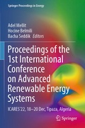 Cover: Proceedings of the 1st International Conference on Advanced Renewable Energy Systems - Springer