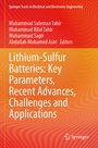 Cover: Lithium-Sulfur Batteries: Key Parameters, Recent Advances, Challenges and Applications - Springer