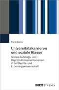 Cover: Universit&auml;tskarrieren und soziale Klasse - Beltz eBook