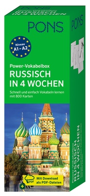 Abbildung von: PONS Power-Vokabelbox Russisch in 4 Wochen - PONS Langenscheidt