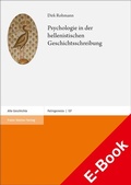 Cover: Psychologie in der hellenistischen Geschichtsschreibung - Franz Steiner Verlag