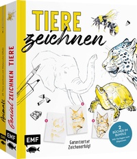 Abbildung von: Tiere zeichnen - Das XXL-Starter-Set: Zwei Bücher im Bundle - Edition Michael Fischer / EMF Verlag