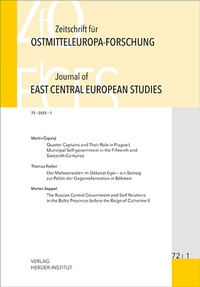 Bild: Zeitschrift für Ostmitteleuropa-Forschung (ZfO) 72/1 / Journal of East Central European Studies (JECES) - Verlag Herder-Institut