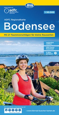 Abbildung von: ADFC-Regionalkarte Bodensee, 1:50.000, reiß- und wetterfest, mit kostenlosem GPS-Download der Touren via BVA-website oder Karten-App - BVA BikeMedia