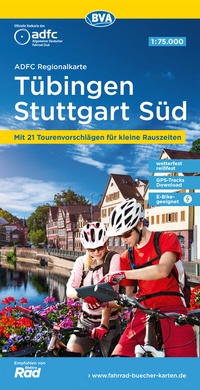 Abbildung von: ADFC-Regionalkarte Tübingen - Stuttgart Süd, 1:75.000, reiß- und wetterfest,mit kostenlosem GPS-Download der Touren via BVA-website oder Karten-App - BVA BikeMedia