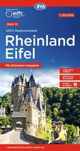 Cover: BVA ADFC Radtourenkarte Rheinland /Eifel 1:150.000 - BVA Karten und B&uuml;cher