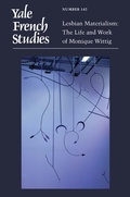 Cover: Yale French Studies, Number 142 - Yale University Press