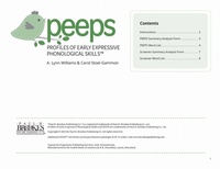 Enlarge image Cover: Profiles of Early Expressive Phonological Skills (PEEPS (TM)) Forms - Brookes Publishing Co