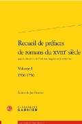Cover: Recueil de Prefaces de Romans Du Xviiie Siecle - Classiques Garnier