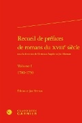 Cover: Recueil de Prefaces de Romans Du Xviiie Siecle - Classiques Garnier