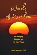 Cover: Words of Wisdom: Encouraging Bible Verses for Hard Times - Leinad Menelec