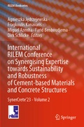 Cover: International RILEM Conference on Synergising Expertise towards Sustainability and Robustness of Cement-based Materials and Concrete Structures - Springer