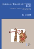 Cover: Journal of Byzantine Studies, Vol. 72/2022 / Jahrbuch der &Ouml;sterreichischen Byzantinistik, Band 72/2022 - Verlag der &ouml;sterreichischen Akademie der Wissenschaften