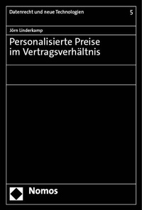 Abbildung von: Personalisierte Preise im Vertragsverhältnis - Nomos