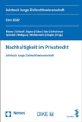 Cover: Nachhaltigkeit im Privatrecht - Nomos