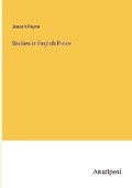 Cover: Studies in English Prose - Anatiposi Verlag