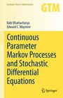 Cover: Continuous Parameter Markov Processes and Stochastic Differential Equations - Springer
