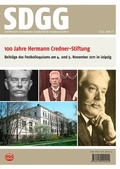 Cover: 100 Jahre Hermann Credner-Stiftung der Deutschen Gesellschaft f&uuml;r Geowissenschaften - E. Schweizerbart'sche Verlagsbuchhandlung