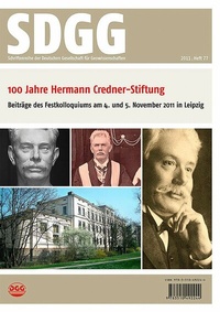 Abbildung von: 100 Jahre Hermann Credner-Stiftung der Deutschen Gesellschaft für Geowissenschaften - E. Schweizerbart'sche Verlagsbuchhandlung