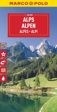Abbildung von: MARCO POLO Reisekarte Alpen 1:650.000 - MARCO POLO ein Imprint von MAIRDUMONT