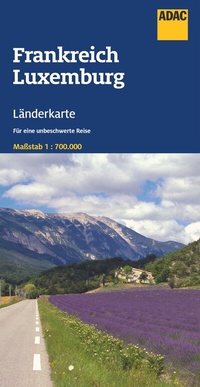 Abbildung von: ADAC Länderkarte Frankreich, Luxemburg 1:700.000 - ADAC Kartografie ein Imprint von MAIRDUMONT