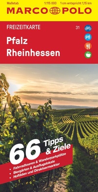 Abbildung von: MARCO POLO Freizeitkarte 31 Pfalz, Rheinhessen 1:115.000 - MARCO POLO ein Imprint von MAIRDUMONT