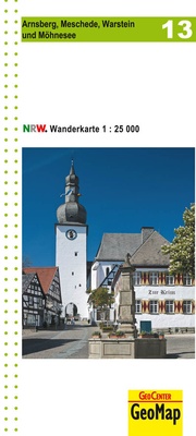 Abbildung von: Arnsberg, Meschede, Warstein und Möhnsee Blatt 13, topographische Wanderkarte NRW - GeoMap