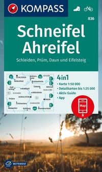 Abbildung von: KOMPASS Wanderkarte 836 Schneifel, Ahreifel, Schleiden, Prüm, Daun, Eifelsteig 1:50.000 - KOMPASS-Karten