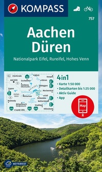 Abbildung von: KOMPASS Wanderkarte 757 Aachen, Düren, Nationalpark Eifel, Rureifel, Hohes Venn 1:50.000 - KOMPASS-Karten