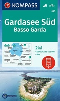 Cover: KOMPASS Wanderkarte 695 Gardasee S&uuml;d, Basso Garda 1:25.000 - KOMPASS-Karten