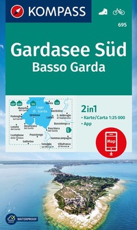 Abbildung von: KOMPASS Wanderkarte 695 Gardasee Süd, Basso Garda 1:25.000 - KOMPASS-Karten