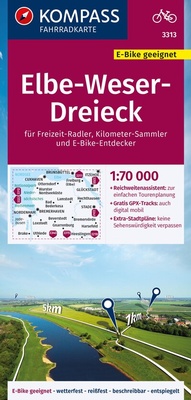 Abbildung von: KOMPASS Fahrradkarte 3313 Elbe-Weser-Dreieck 1:70.000 - KOMPASS-Karten