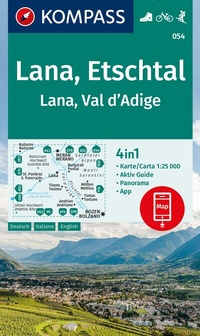 Abbildung von: KOMPASS Wanderkarte 054 Lana, Etschtal / Lana, Val d´Adige 1:25.000 - KOMPASS-Karten