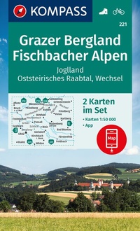 Abbildung von: KOMPASS Wanderkarten-Set 221 Grazer Bergland, Fischbacher Alpen (2 Karten) 1:50.000 - KOMPASS-Karten