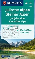 Cover: KOMPASS Wanderkarte 2801 Julische Alpen/Julijske alpe, Steiner Alpen/Kamniske alpe 1:75.000 - KOMPASS-Karten